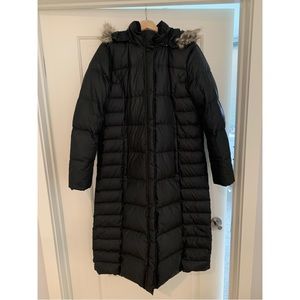 Eddie Bauer down parka with removable fur trim hood